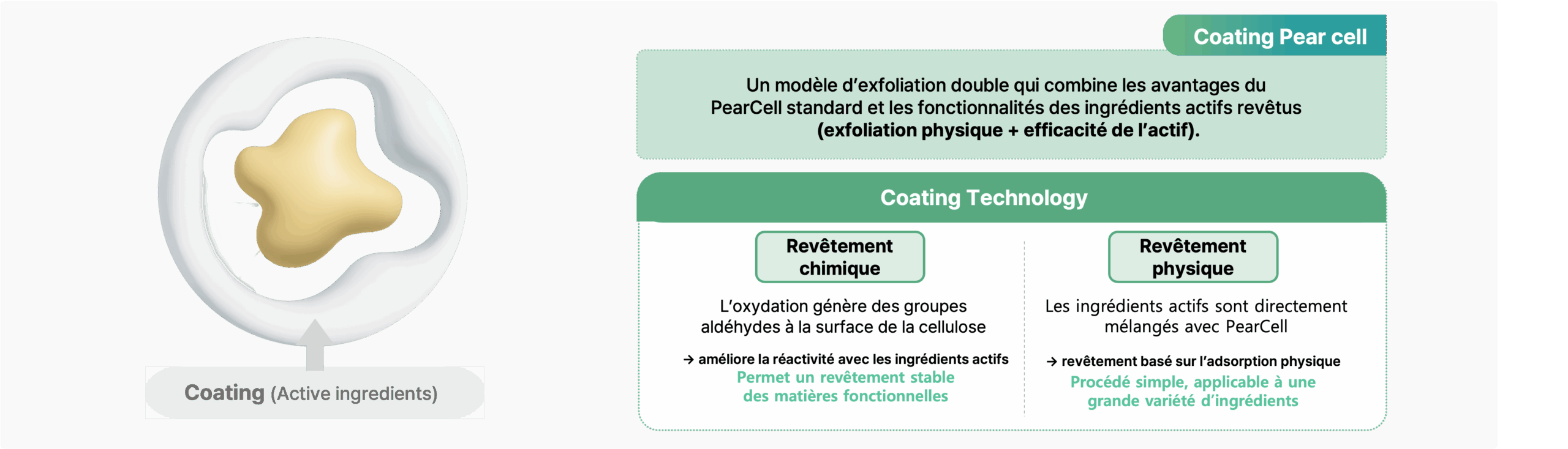 Technologie de revêtement des ingrédients