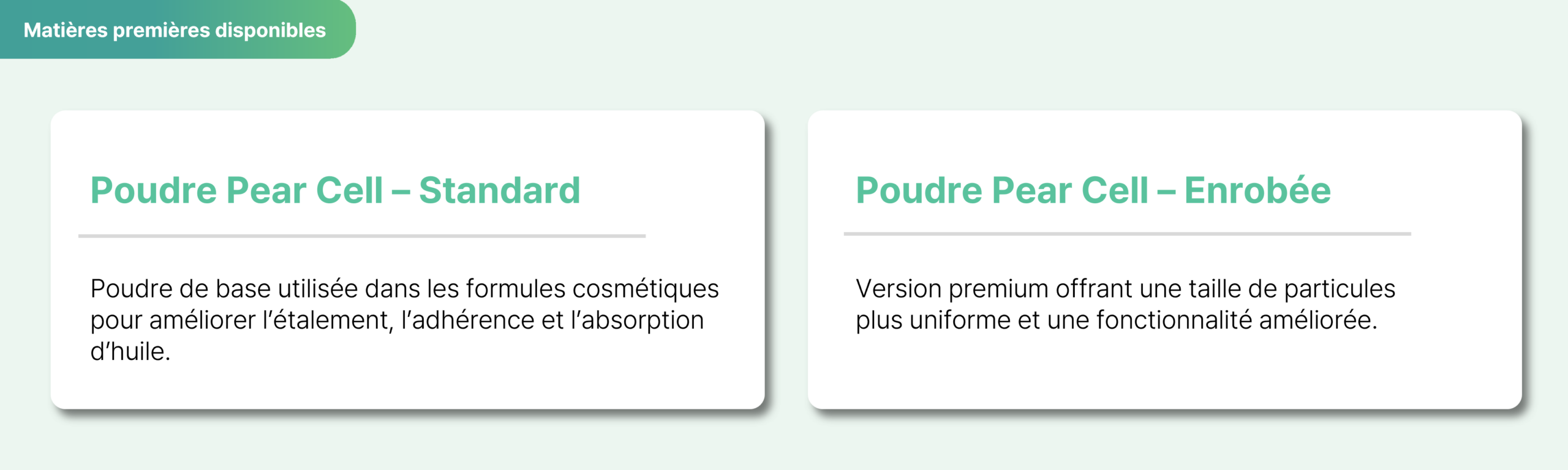 Type de poudre